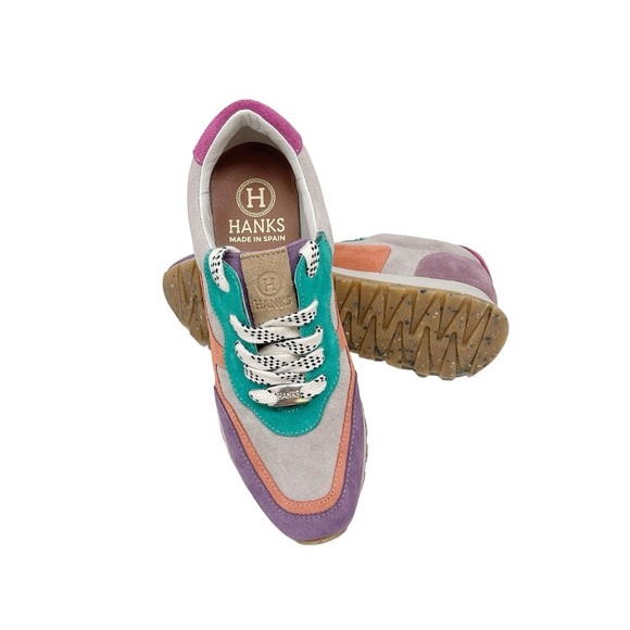 Hanks Suede Multi Colored Sneakers, Suede Sneakers NWOT - Picture 2 of 5